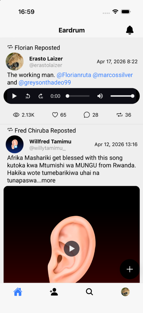 Eardrum Social Feed Application
